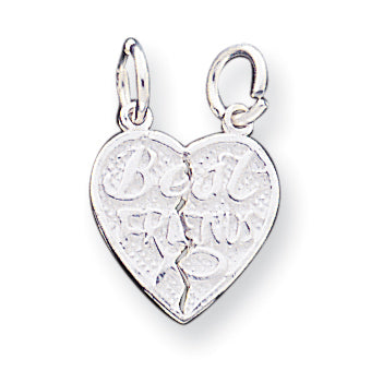Sterling Silver Best Friends 2-piece break apart Heart Charm