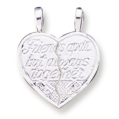 Sterling Silver Best Friend 2-piece break apart Heart Charm