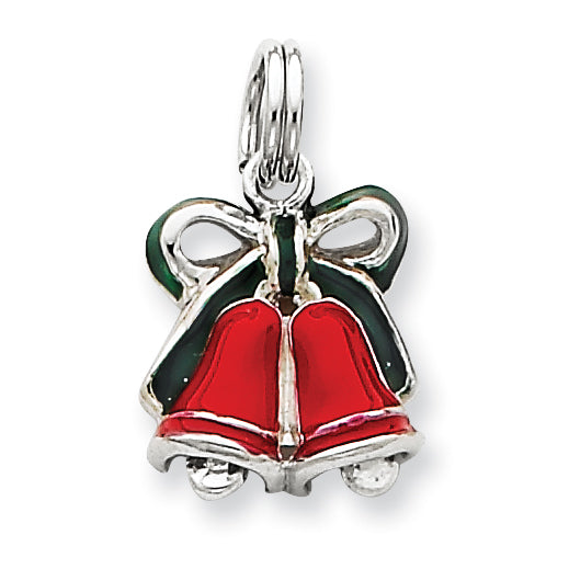 Sterling Silver Enamel Bells Charm