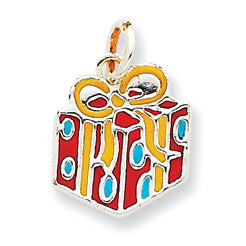 Sterling Silver Enameled Gift Charm