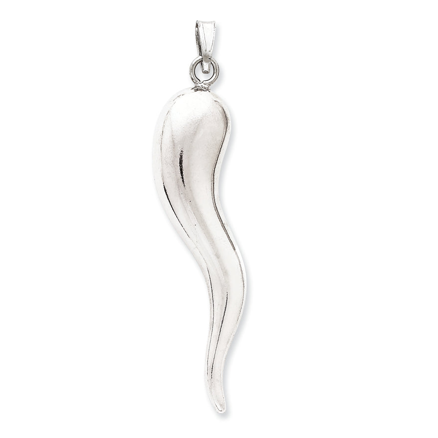 Sterling Silver Italian Horn Pendant