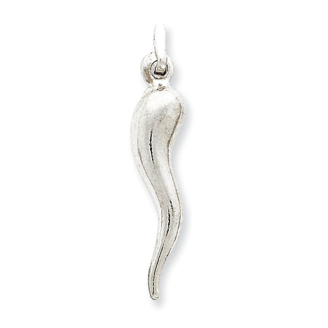 Sterling Silver Italian Horn Pendant