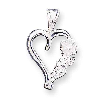 Sterling Silver Fancy Heart Charm