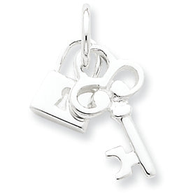 Sterling Silver Lock and Key Charm
