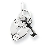 Sterling Silver Lock Charm