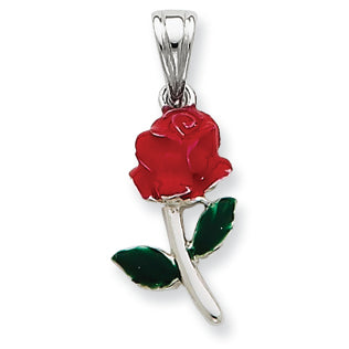 Sterling Silver Enamel Flower Charm