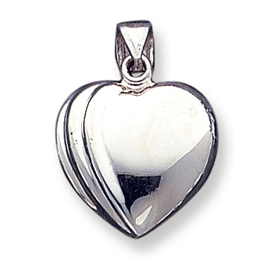 Sterling Silver Puffed Heart Pendant