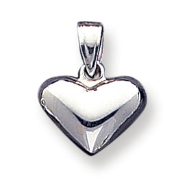 Sterling Silver Puffed Heart Charm