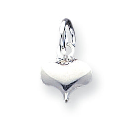 Sterling Silver Puffed Heart Charm