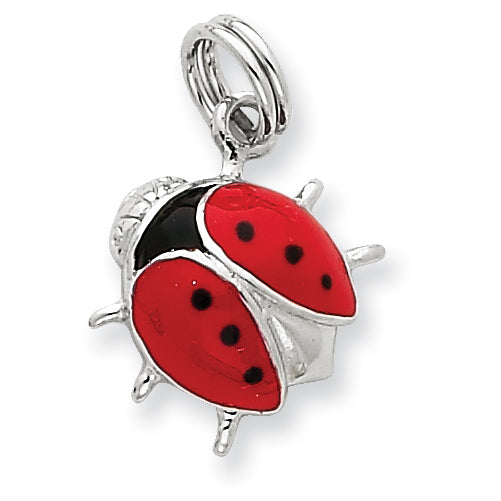 Sterling Silver Enamel Ladybug Charm