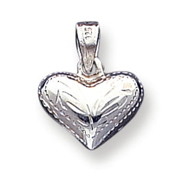 Sterling Silver Puffed Heart Charm