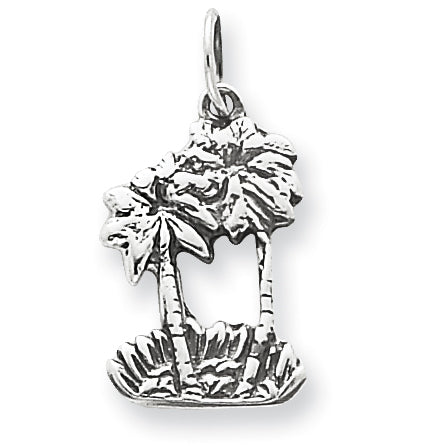 Sterling Silver Double Palm Tree Charm
