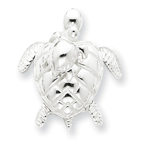 Sterling Silver Mother & Baby Turtle Pend