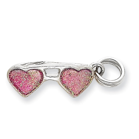 Sterling Silver Pink Sunglasses Charm