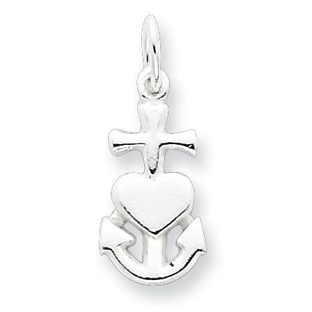 Sterling Silver Hope, Faith, and Charity Charm
