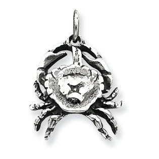 Sterling Silver Antiqued Cancer Pendant