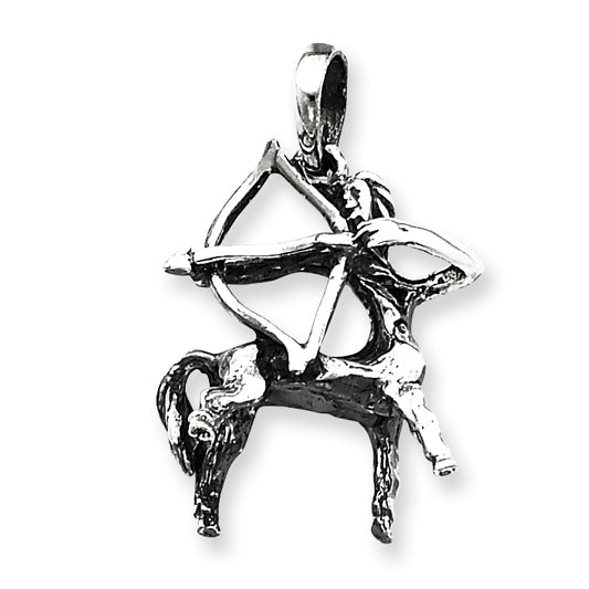 Sterling Silver Antiqued Sagittarius Pendant