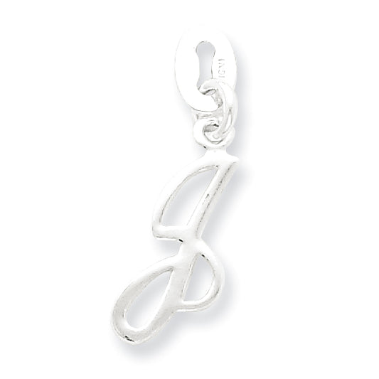 Sterling Silver Initial J Pendant