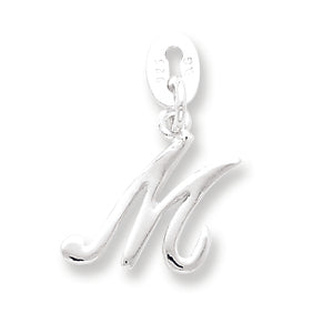 Sterling Silver Initial M Pendant