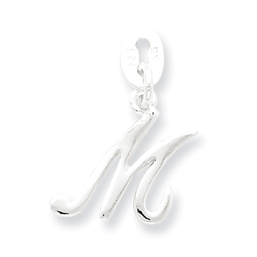 Sterling Silver Initial M Pendant