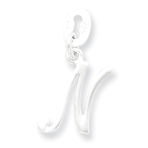 Sterling Silver Initial N Pendant