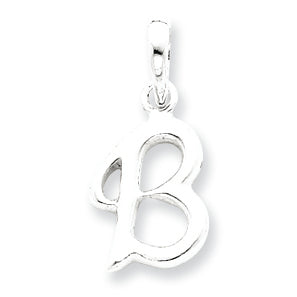 Sterling Silver Initial B Pendant