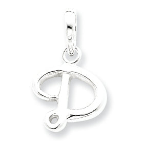 Sterling Silver Initial D Pendant