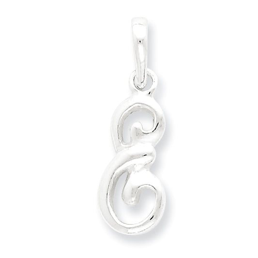 Sterling Silver Initial E Pendant