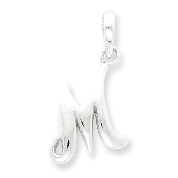 Sterling Silver Initial M Pendant