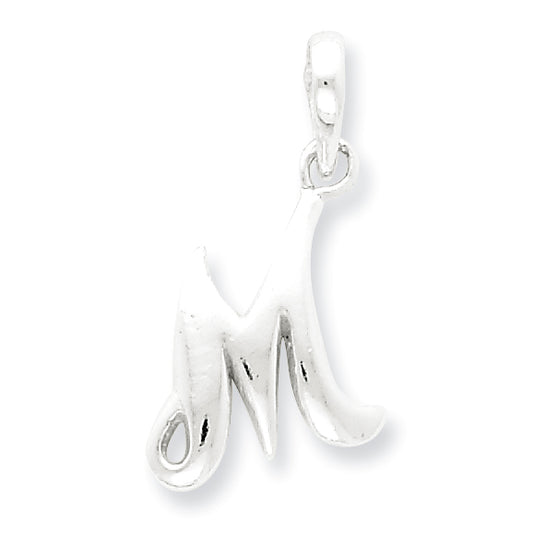 Sterling Silver Initial M Pendant