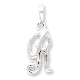 Sterling Silver Initial R Pendant