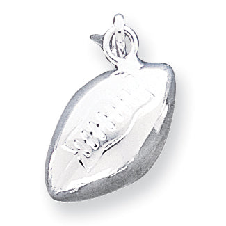 Sterling Silver 3D Football Charm