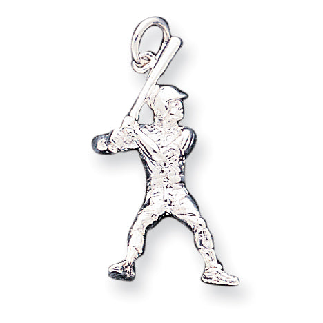 Sterling Silver Baseball Batter Charm