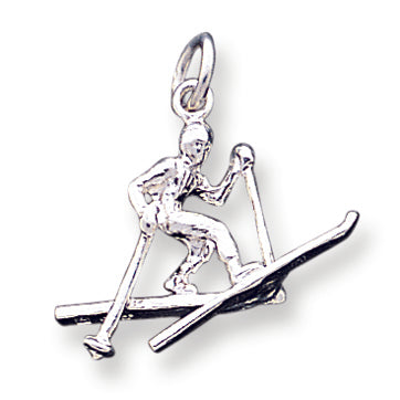 Sterling Silver Skier Charm