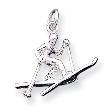 Sterling Silver Skier Charm