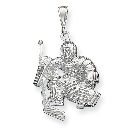 Sterling Silver Hockey Goalie Charm