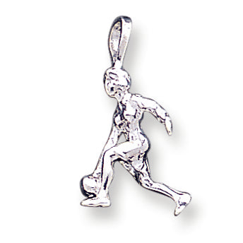 Sterling Silver Lady Bowler Charm