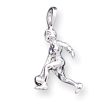 Sterling Silver Lady Bowler Charm