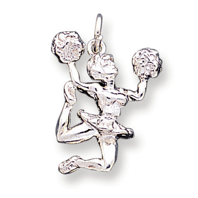 Sterling Silver Cheerleader Charm