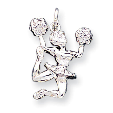 Sterling Silver Cheerleader Charm