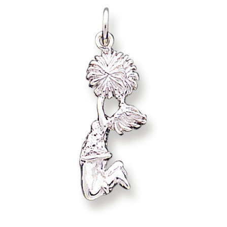 Sterling Silver Cheerleader Charm