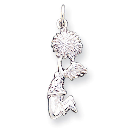 Sterling Silver Cheerleader Charm