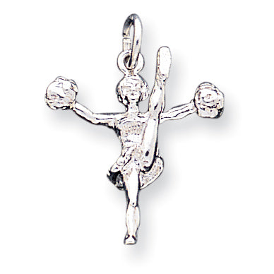 Sterling Silver Cheerleader Charm