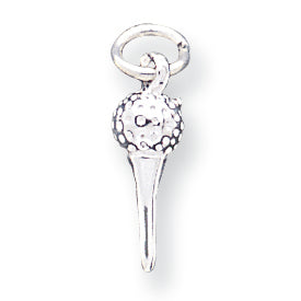 Sterling Silver Golf Ball And Tee Charm