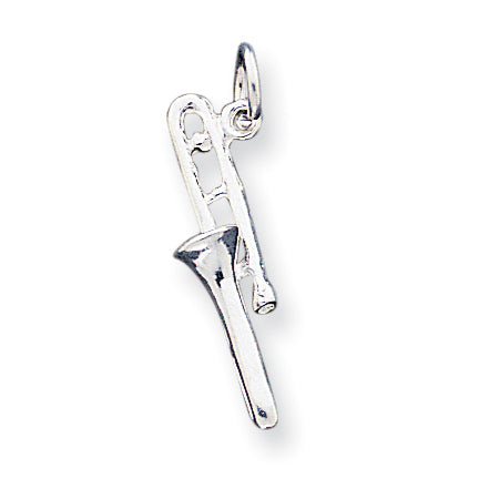 Sterling Silver Trombone Charm