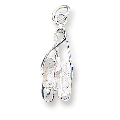 Sterling Silver Ballet Slippers Charm