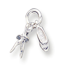 Sterling Silver Ballerina with Shoe Charm