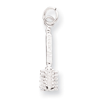 Sterling Silver Curling Brush Charm