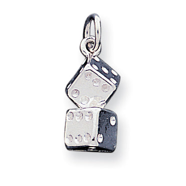 Sterling Silver Large Dice Charm
