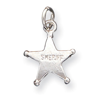 Sterling Silver Sheriff's Badge Charm